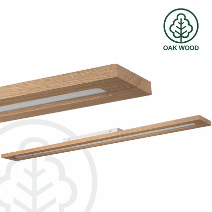 Brilagi - LED RGBW Stmívatelný panel WOODY FRAME LED/34W/230V 11,5x123 cm 2700-6500K dub + dálkové ovládání