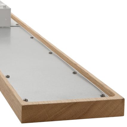Brilagi - LED RGBW Stmívatelný panel WOODY FRAME LED/34W/230V 11,5x123 cm 2700-6500K dub + dálkové ovládání