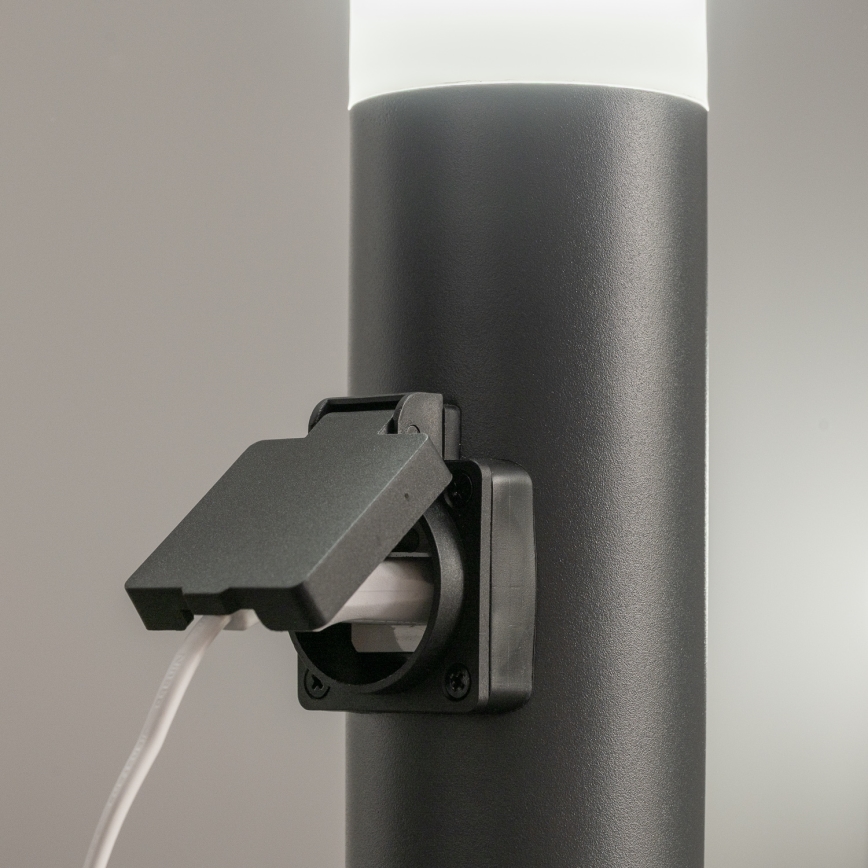 BRILAGI - LED RGBW Stmívatelná venkovní lampa se zásuvkou ELIA 1xE27/6,5W/230V 2700-6500K IP44 Wi-Fi 50 cm antracit