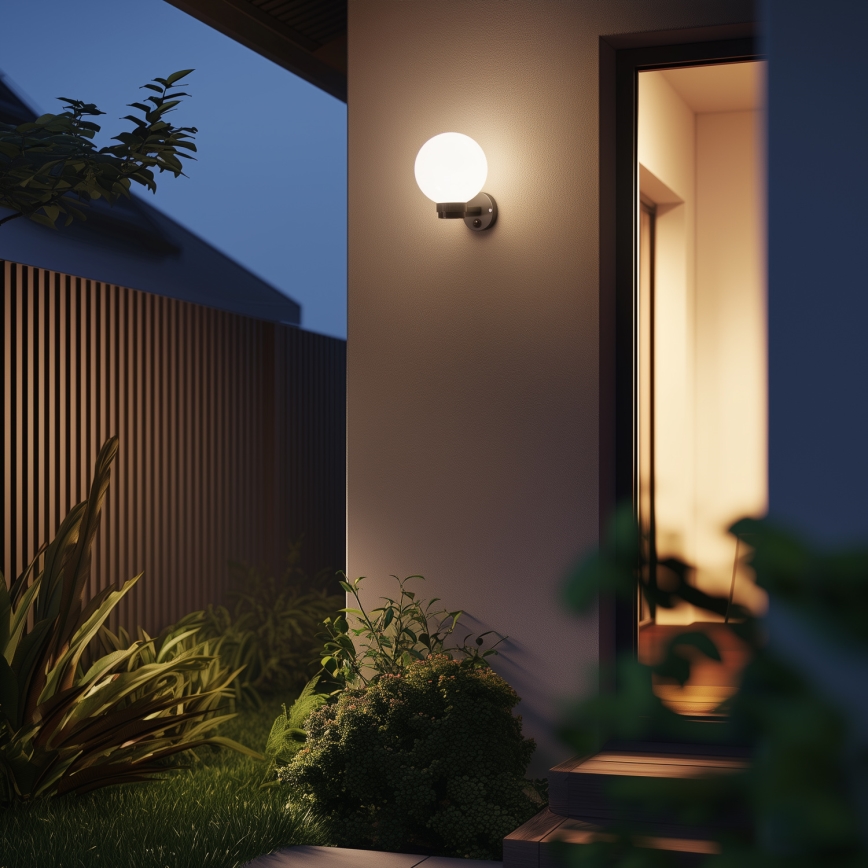 BRILAGI - LED RGBW Stmívatelné venkovní nástěnné svítidlo HARBOR 1xE27/12W/230V 2700-6500K IP33 antracit/bílá