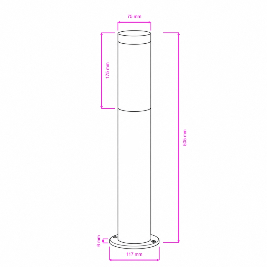 BRILAGI - LED RGBW Stmívatelná venkovní lampa ELIA 1xE27/6,5W/230V 2700-6500K IP44 Wi-Fi 50 cm antracit