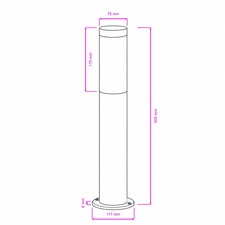 BRILAGI - LED RGBW Stmívatelná venkovní lampa ELIA 1xE27/6,5W/230V 2700-6500K IP44 Wi-Fi 50 cm matný chrom
