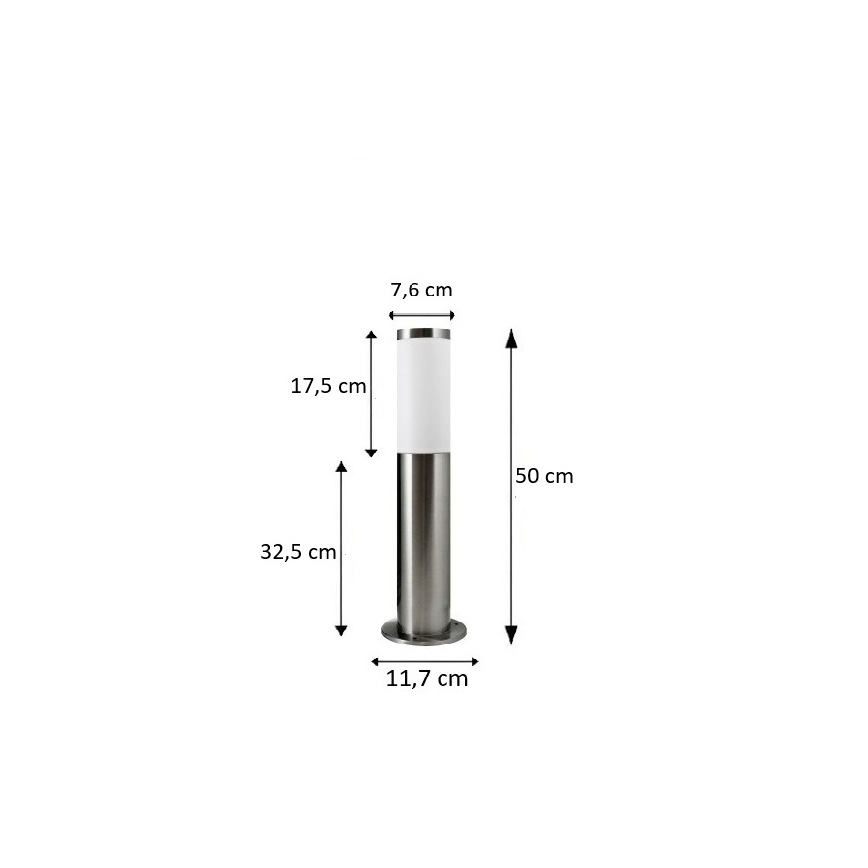 BRILAGI - LED RGBW Stmívatelná venkovní lampa ELIA 1xE27/6,5W/230V 2700-6500K IP44 Wi-Fi 50 cm matný chrom