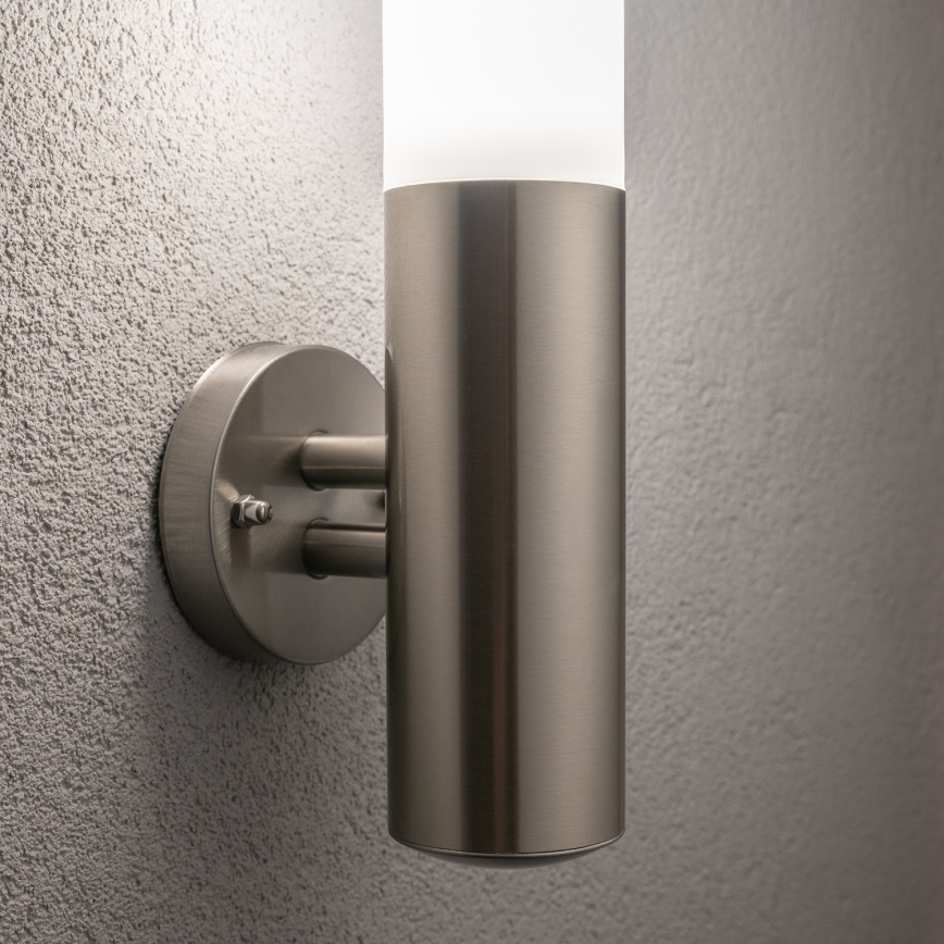 BRILAGI - LED RGBW Stmívatelná venkovní nástěnná lampa ELIA 1xE27/6,5W/230V 2700-6500K IP44 Wi-Fi matný chrom