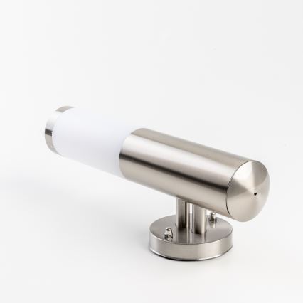 BRILAGI - LED RGBW Stmívatelná venkovní nástěnná lampa ELIA 1xE27/6,5W/230V 2700-6500K IP44 Wi-Fi matný chrom