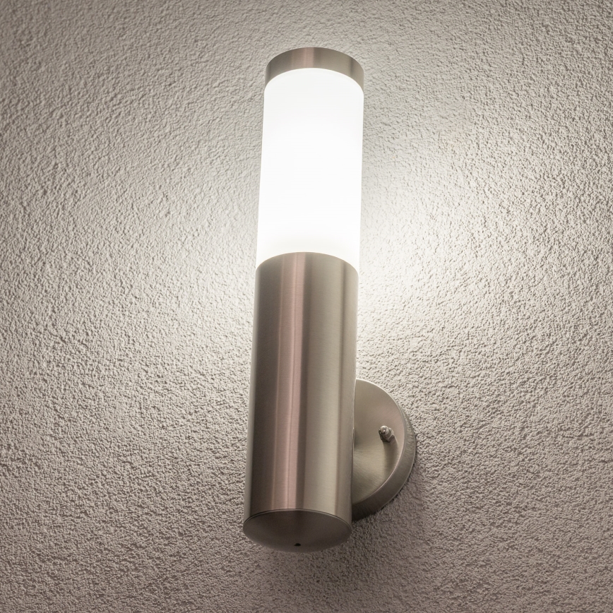BRILAGI - LED RGBW Stmívatelná venkovní nástěnná lampa ELIA 1xE27/6,5W/230V 2700-6500K IP44 Wi-Fi matný chrom