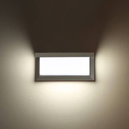 BRILAGI - LED RGBW Stmívatelné venkovní nástěnné svítidlo BRICKY 1xE27/12W/230V 2700-6500K IP54 šedá