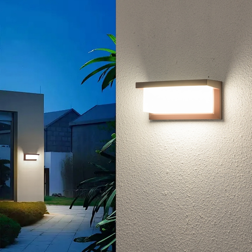 Brilagi - LED RGBW Stmívatelné venkovní nástěnné svítidlo BRICKY 1xE27/15W/230V 2700-6500K IP54 hnědá
