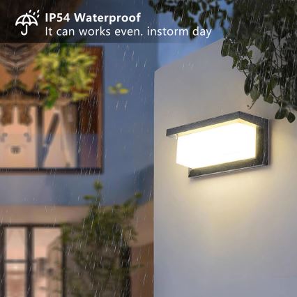 Brilagi - LED RGBW Stmívatelné venkovní nástěnné svítidlo BRICKY 1xE27/9W/230V 2700-6500K antracit IP54