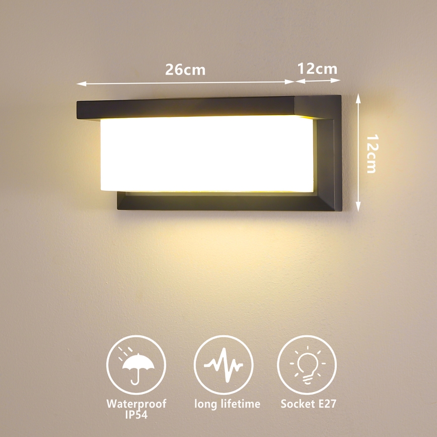 Brilagi - LED RGBW Stmívatelné venkovní nástěnné svítidlo BRICKY 1xE27/9W/230V 2700-6500K antracit IP54