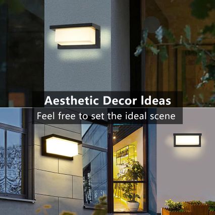 Brilagi - LED RGBW Stmívatelné venkovní nástěnné svítidlo BRICKY 1xE27/9W/230V 2700-6500K IP54 černá