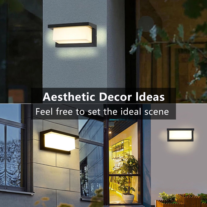 Brilagi - LED RGBW Stmívatelné venkovní nástěnné svítidlo BRICKY 1xE27/9W/230V 2700-6500K IP54 černá