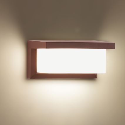 Brilagi - LED RGBW Stmívatelné venkovní nástěnné svítidlo BRICKY 1xE27/9W/230V 2700-6500K IP54 hnědá