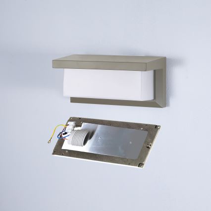 Brilagi - LED RGBW Stmívatelné venkovní nástěnné svítidlo BRICKY 1xE27/9W/230V 2700-6500K IP54 šedá