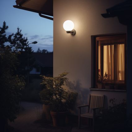 Brilagi - LED RGBW Stmívatelné venkovní nástěnné svítidlo HARBOR 1xE27/9W/230V 2700-6500K IP33 černá/bílá