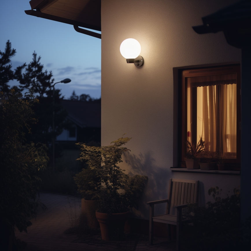 Brilagi - LED RGBW Stmívatelné venkovní nástěnné svítidlo HARBOR 1xE27/9W/230V 2700-6500K IP33 černá/bílá