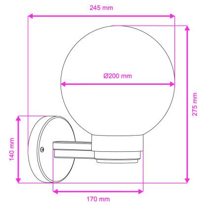 Brilagi - LED RGBW Stmívatelné venkovní nástěnné svítidlo HARBOR 1xE27/9W/230V 2700-6500K IP33 černá/bílá