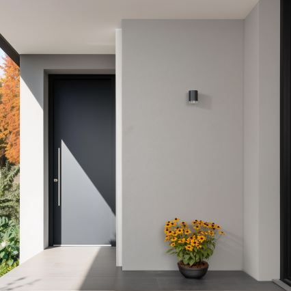 Brilagi - LED RGBW Stmívatelné venkovní nástěnné svítidlo MATERA 1xGU10/4,8W/230V 3000K IP54 antracit + dálkové ovládání