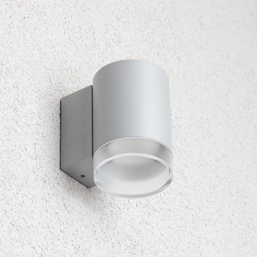 Brilagi - LED RGBW Stmívatelné venkovní nástěnné svítidlo MATERA 1xGU10/4,8W/230V 3000K IP54 šedá + dálkové ovládání
