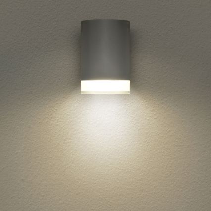 Brilagi - LED RGBW Stmívatelné venkovní nástěnné svítidlo MATERA 1xGU10/4,8W/230V 3000K IP54 šedá + dálkové ovládání