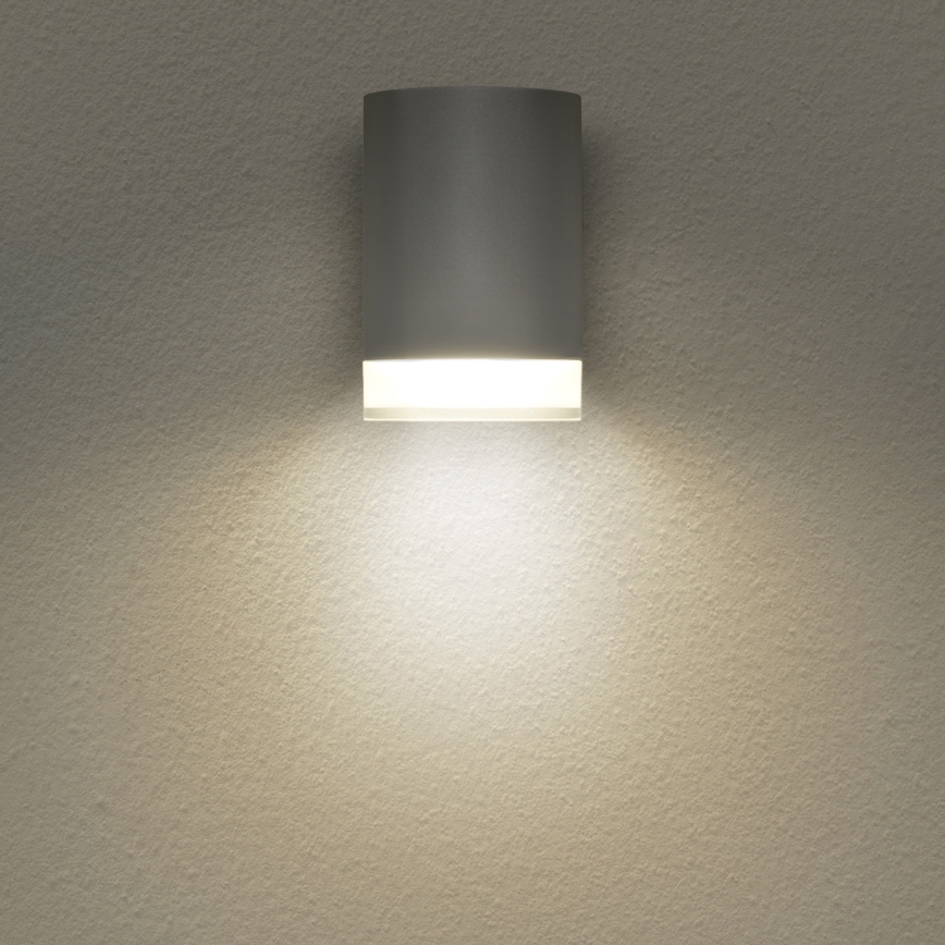Brilagi - LED RGBW Stmívatelné venkovní nástěnné svítidlo MATERA 1xGU10/6W/230V 3000K IP54 šedá + dálkové ovládání