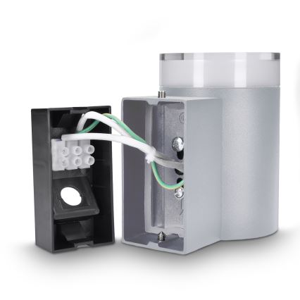 Brilagi - LED RGBW Stmívatelné venkovní nástěnné svítidlo MATERA 1xGU10/6W/230V 3000K IP54 šedá + dálkové ovládání