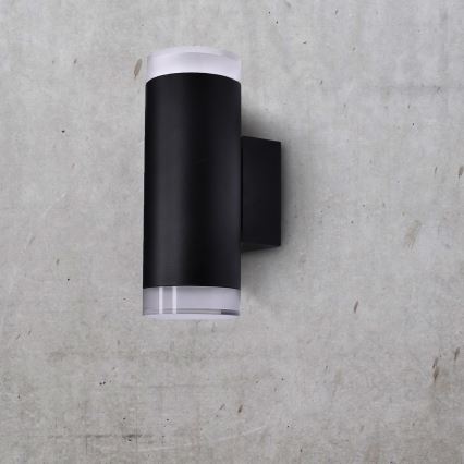 Brilagi - LED RGBW Stmívatelné venkovní nástěnné svítidlo MATERA 2xGU10/4,8W/230V 3000K IP54 černá + dálkové ovládání