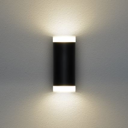 Brilagi - LED RGBW Stmívatelné venkovní nástěnné svítidlo MATERA 2xGU10/4,8W/230V 3000K IP54 černá + dálkové ovládání