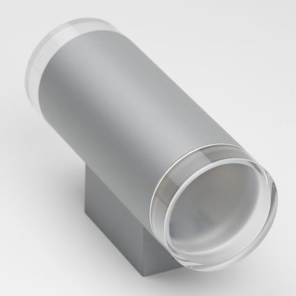 Brilagi - LED RGBW Stmívatelné venkovní nástěnné svítidlo MATERA 2xGU10/6W/230V 3000K IP54 šedá + dálkové ovládání