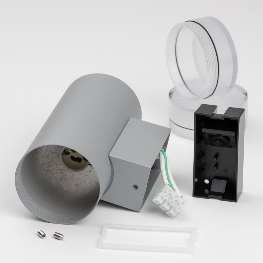 Brilagi - LED RGBW Stmívatelné venkovní nástěnné svítidlo MATERA 2xGU10/6W/230V 3000K IP54 šedá + dálkové ovládání
