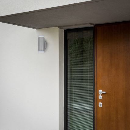 Brilagi - LED RGBW Stmívatelné venkovní nástěnné svítidlo MATERA 2xGU10/6W/230V 3000K IP54 šedá + dálkové ovládání