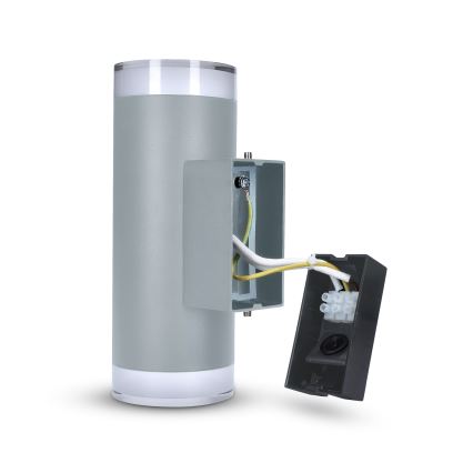 Brilagi - LED RGBW Stmívatelné venkovní nástěnné svítidlo MATERA 2xGU10/6W/230V 3000K IP54 šedá + dálkové ovládání