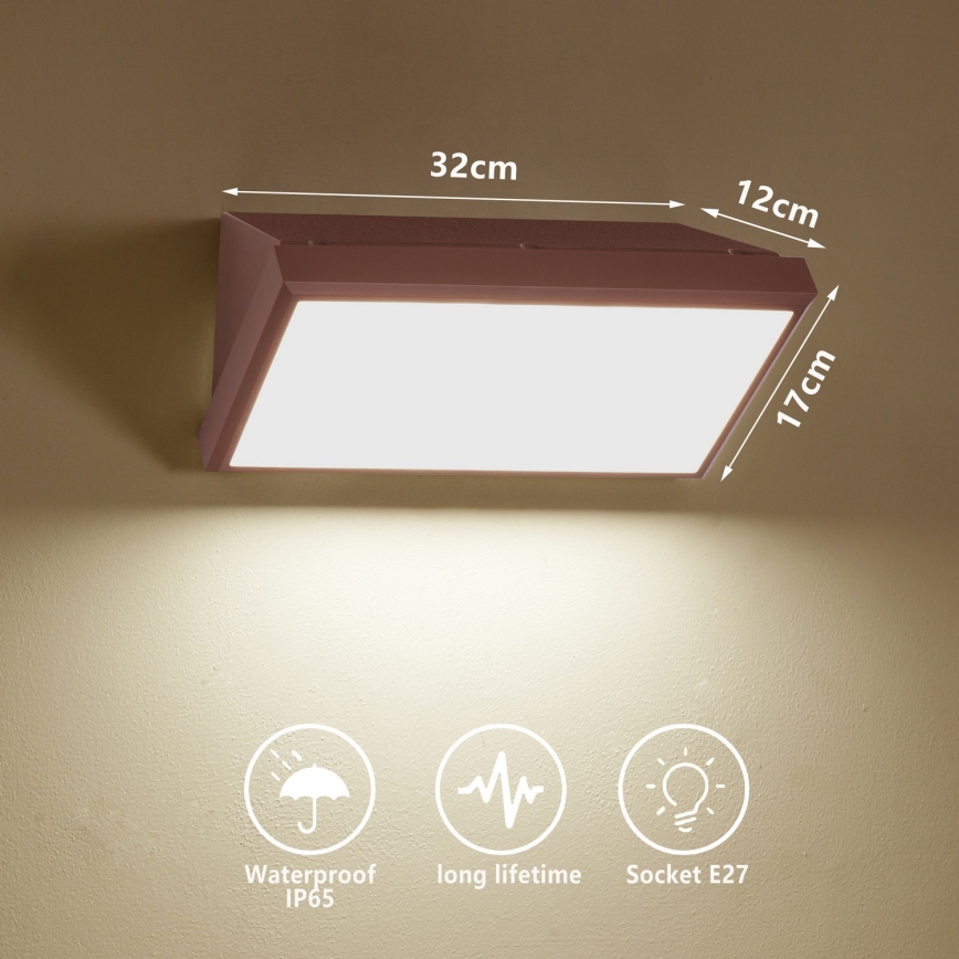 BRILAGI - LED RGBW Stmívatelné venkovní nástěnné svítidlo TRIANGLE 1xE27/12W/230V 2700-6500K IP65 hnědá