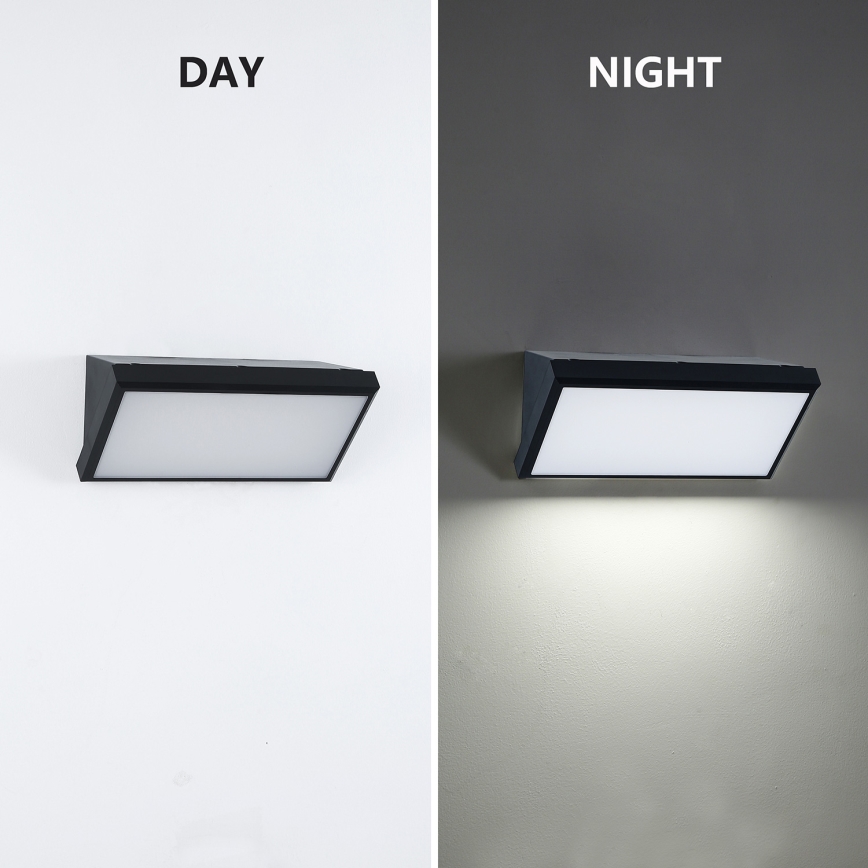 Brilagi - LED RGBW Stmívatelné venkovní nástěnné svítidlo TRIANGLE 1xE27/15W/230V 2700-6500K IP65 černá