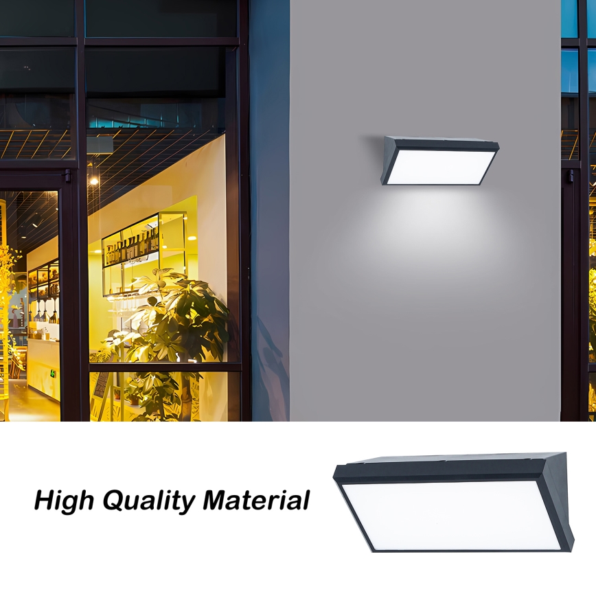 Brilagi - LED RGBW Stmívatelné venkovní nástěnné svítidlo TRIANGLE 1xE27/9W/230V 2700-6500K IP65 antracit