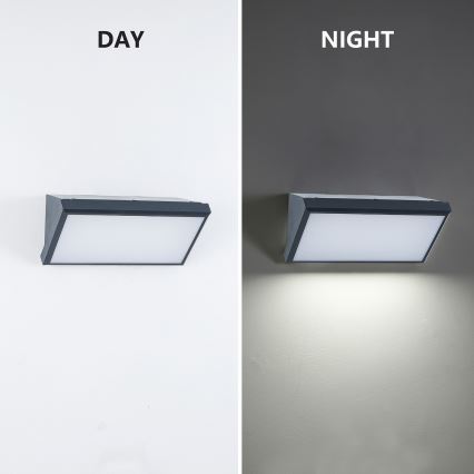 Brilagi - LED RGBW Stmívatelné venkovní nástěnné svítidlo TRIANGLE 1xE27/9W/230V 2700-6500K IP65 antracit