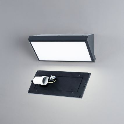 Brilagi - LED RGBW Stmívatelné venkovní nástěnné svítidlo TRIANGLE 1xE27/9W/230V 2700-6500K IP65 antracit