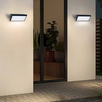 Brilagi - LED RGBW Stmívatelné venkovní nástěnné svítidlo TRIANGLE 1xE27/9W/230V 2700-6500K IP65 černá