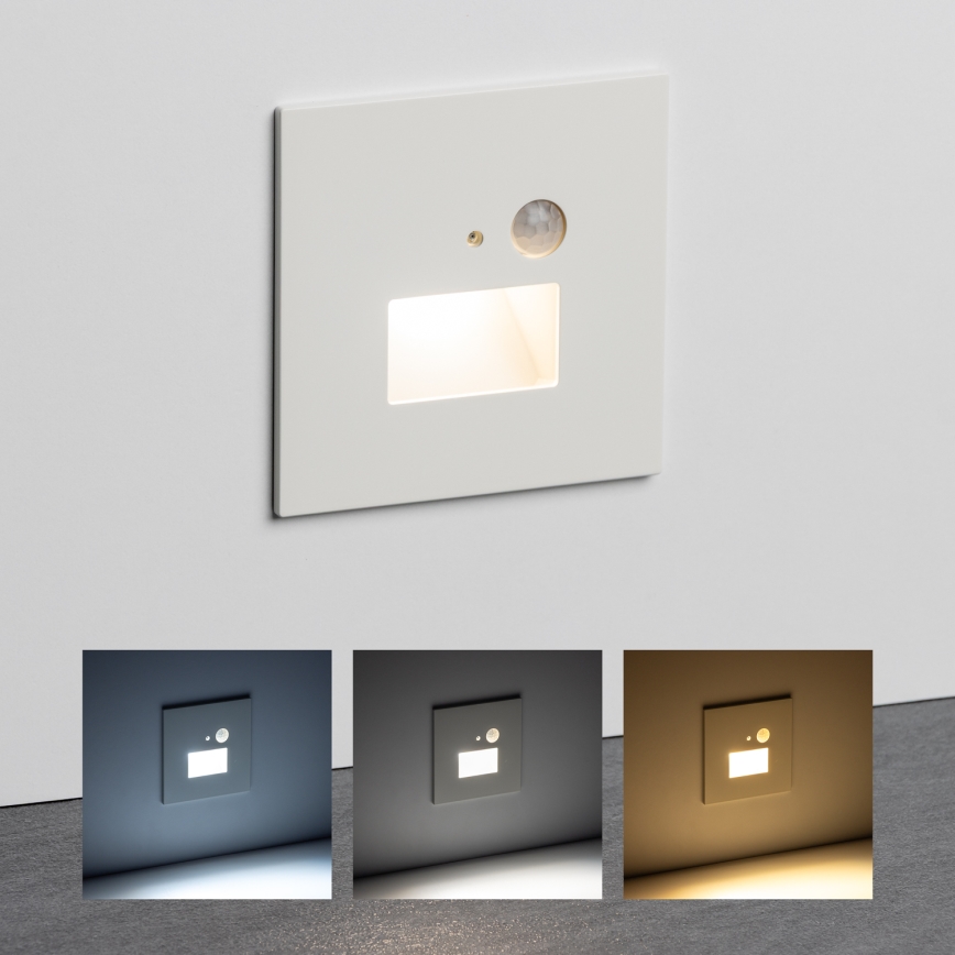 Brilagi - LED Schodišťové svítidlo s pohybovým senzorem JACK LED/1,5W/230V 3000K/4000K/6500K bílá