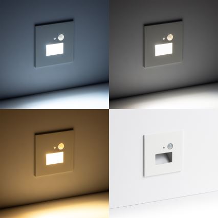 Brilagi - LED Schodišťové svítidlo se senzorem pohybu a soumraku JACK LED/1,5W/230V 3000/4000/6500K bílá