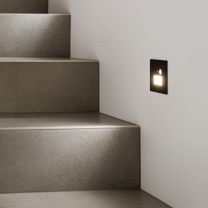 Brilagi - LED Schodišťové svítidlo s pohybovým senzorem JACK LED/1,5W/230V 3000K/4000K/6500K černá
