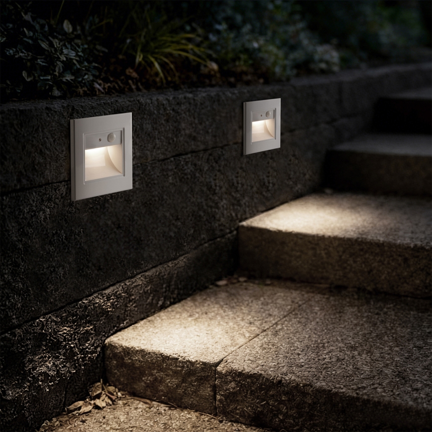 Brilagi - LED Schodišťové svítidlo se senzorem STEP LIGHT LED/1,5W/230V IP44 bílá