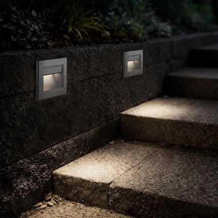 Brilagi - LED Schodišťové svítidlo STEP LIGHT LED/1,5W/230V IP44 antracit
