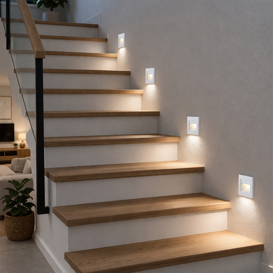 Brilagi - LED Schodišťové svítidlo STEP LIGHT LED/1,5W/230V IP44 bílá