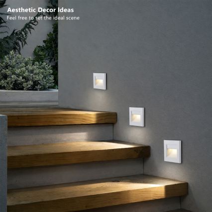 Brilagi - LED Schodišťové svítidlo STEP LIGHT LED/1,5W/230V IP44 bílá