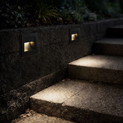 Brilagi - LED Schodišťové svítidlo STEP LIGHT LED/1,5W/230V IP44 černá