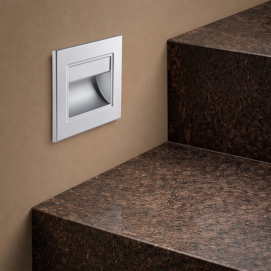 Brilagi - LED Schodišťové svítidlo STEP LIGHT LED/1,5W/230V IP44 stříbrná