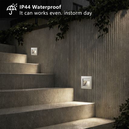 Brilagi - LED Schodišťové svítidlo STEP LIGHT LED/1,5W/230V IP44 stříbrná