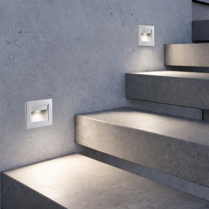 Brilagi - LED Schodišťové svítidlo STEP LIGHT LED/1,5W/230V IP44 stříbrná