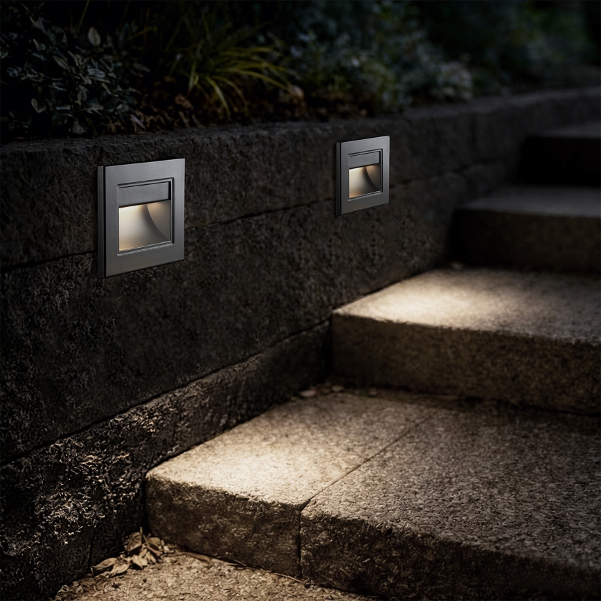 Brilagi - LED Schodišťové svítidlo STEP LIGHT LED/1,5W/230V IP44 stříbrná